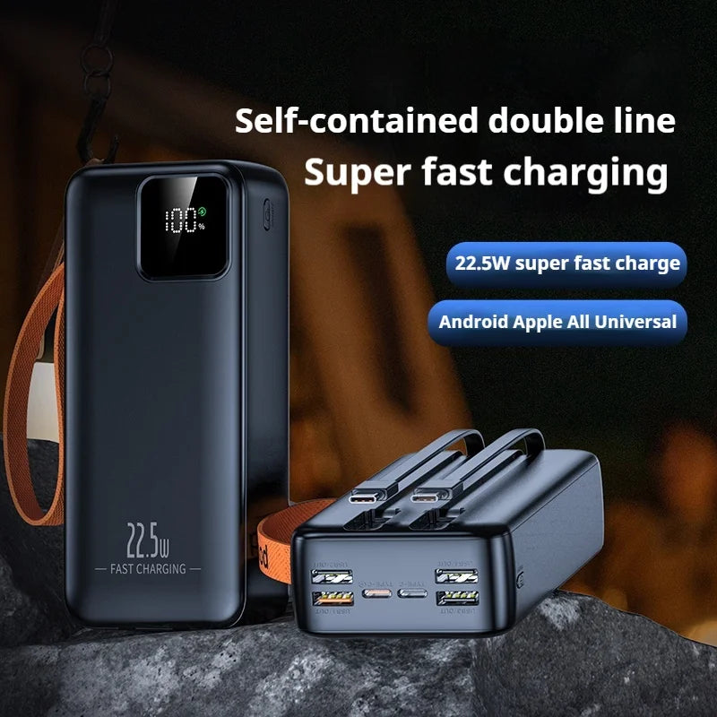 Portable Large Capacity 22.5W Fast Charging 40000mah with Built-in Fast Charging Dual Line LED Digital Display Mobile Power Bank