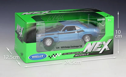 Welly 1:24 1970 DODGE Challenger T/A Simulation Alloy Car Model Diecast Toy Vehicles