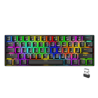 CK23 61-key Three-mode Mechanical Mini Keyboard Brown Switch E-sports Gaming Keyboard