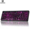 Zornher ZH980 White Spider Web Mechanical Keyboard Gateron Switches RGB Backlit Esports Gaming Tri-Mode Connectivity Customized