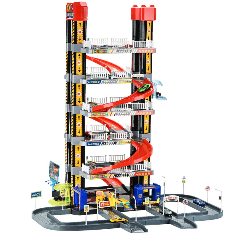 Children's Electric Toy Race Track Realistic Parking Lot Challenge Adventure Educational Toy Gift for Boys and Girls