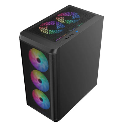 Custom Tempered Glass Panels Gaming Style Window Computer Case Cabinet Desktop with USB 3.0 PC Case