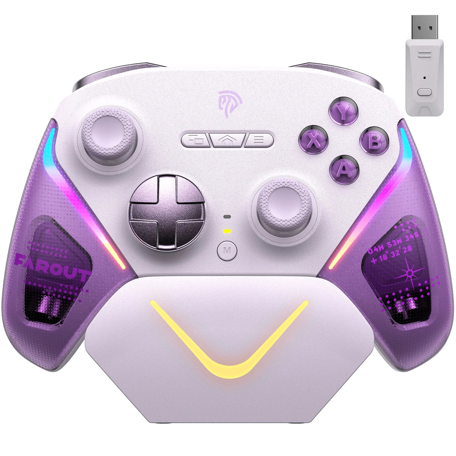 EasySMX D10 Wireless Gaming Controller Wireless Gamepad Compatible with PC/NS/TV/Phone/Steam, TMR Stick Joystick Micro Triggers