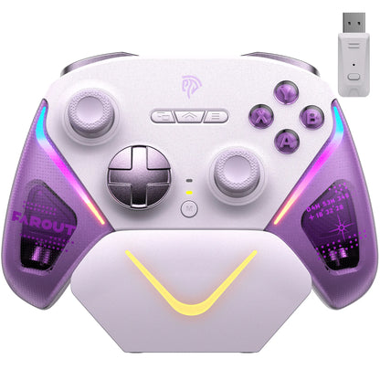 EasySMX D10 Wireless Gaming Controller Wireless Gamepad Compatible with PC/NS/TV/Phone/Steam, TMR Stick Joystick Micro Triggers