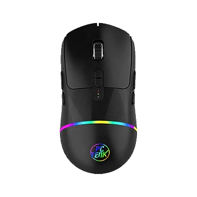 New PC TANK PCTENK XM106B 2.4G+BT5.1+Wired Gaming Mouse 4800DPI RGB Rechargeable 600mAh Type-C for PC Laptop