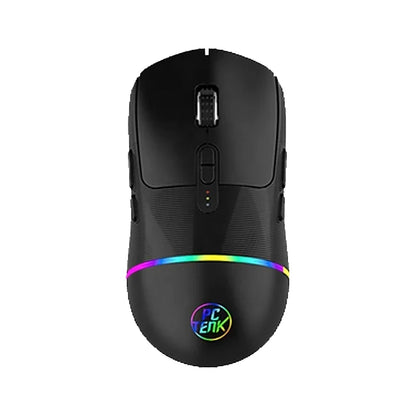 New PC TANK PCTENK XM106B 2.4G+BT5.1+Wired Gaming Mouse 4800DPI RGB Rechargeable 600mAh Type-C for PC Laptop