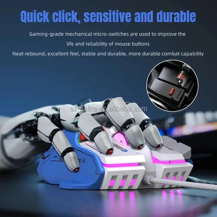 G6 Gaming Wired Mouse 12800DPI RGB Color Light USB Ergonomic Design Game Mouse for Computer Notebook PC Gamer Machine Mouse