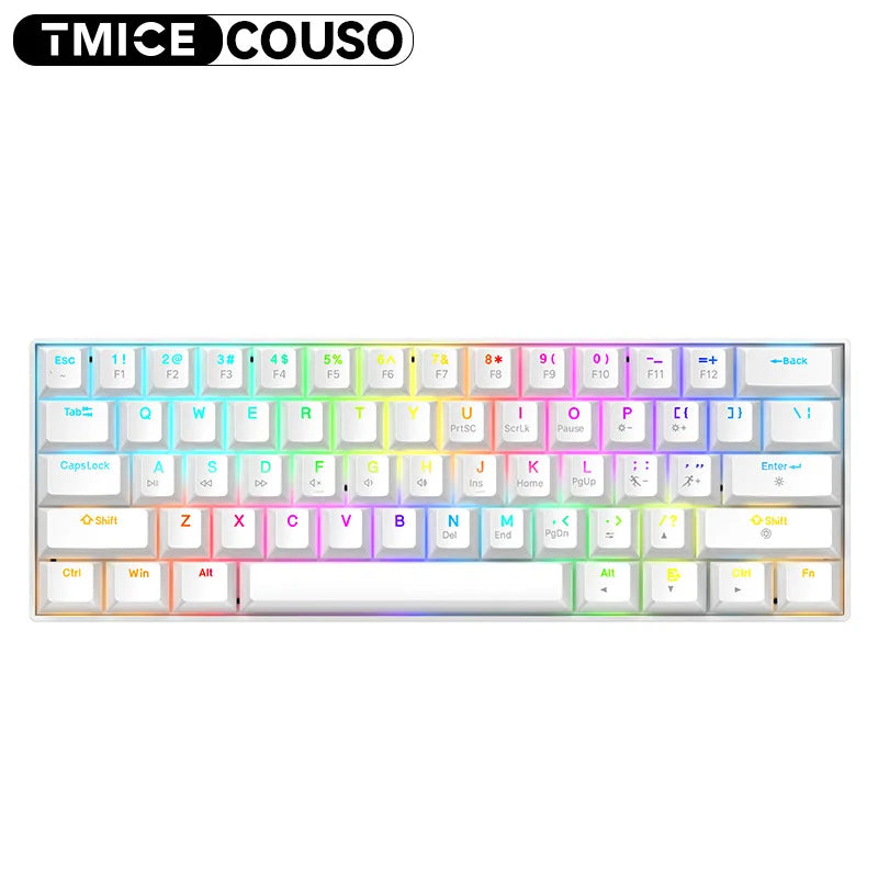 CK23 61-key Three-mode Mechanical Mini Keyboard Brown Switch E-sports Gaming Keyboard