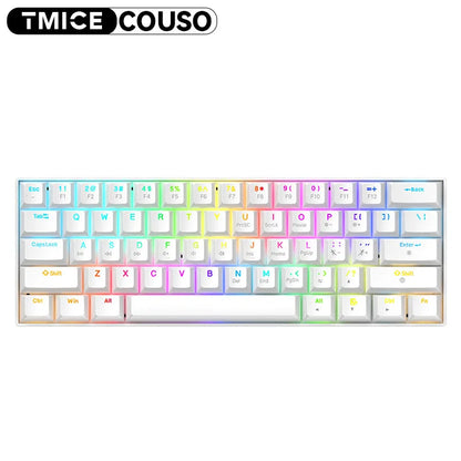 CK23 61-key Three-mode Mechanical Mini Keyboard Brown Switch E-sports Gaming Keyboard