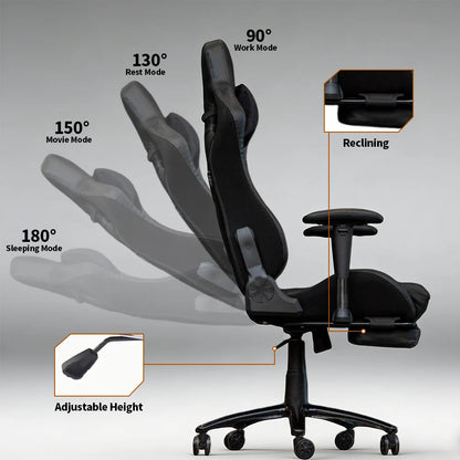 Tomaz High Quality Customized Brown Ergonomic Computer Desk Reclining Gamer Seat Height Adjustment Feature for Computer Gaming