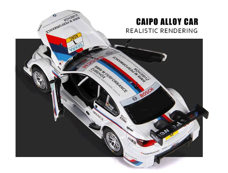 MSZ Manufacturer Die Cast Model M3  Car Alloy Model Six Door  Light Pullback Metal Car Model Toy