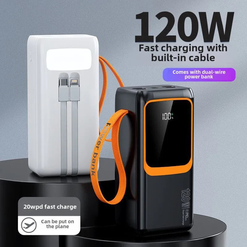 Wholesale 20000mAh Large Capacity Mobile Power Bank Custom Logo LED Display Type-C Li-Polymer Battery ABS Material Built-in 20W