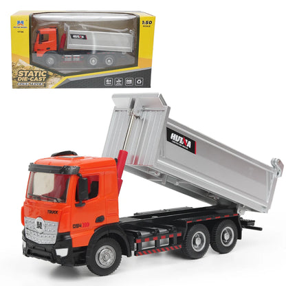 Dropshipping 1/50 Scale Open-Window Huina Static Zinc Alloy Die-cast Construction Model for Over-8-year-old