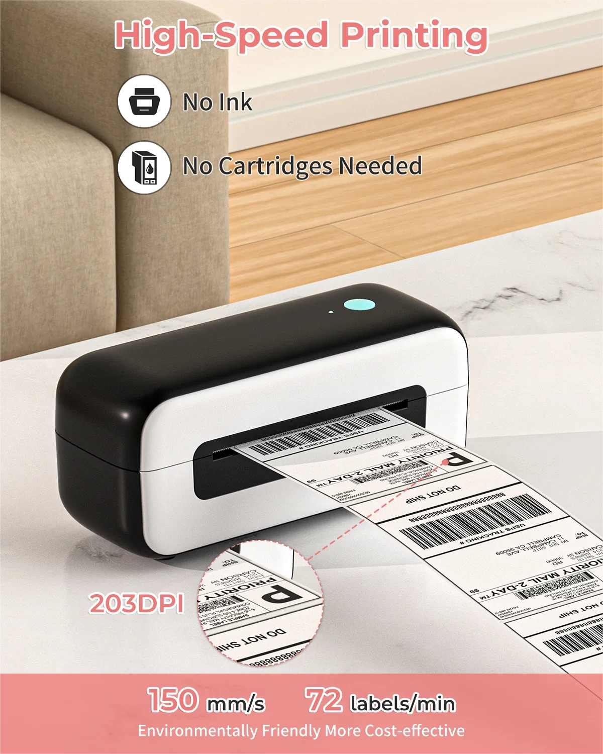 Phomemo B246D Portable Thermal Shipping Label Printer 4x6 Home/Office/Waybill Barcode Maker Stock Product