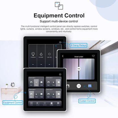 2025 Smart Lighting Control Touch Panel, With Tuya Zigbee 4 Inch In-wall Smart Home Touch Screen Panel