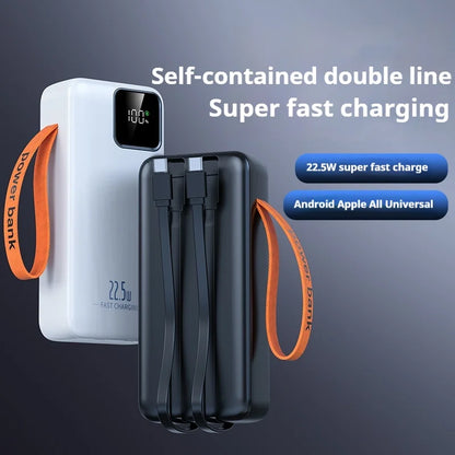 Portable Large Capacity 22.5W Fast Charging 40000mah with Built-in Fast Charging Dual Line LED Digital Display Mobile Power Bank