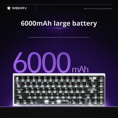 Weikav Nut65 Mechanical 2.4Ghz Wireless Aluminum Customized for Laptops 61 Keys RGB Backlit USB-C Dedicated Gaming Esports