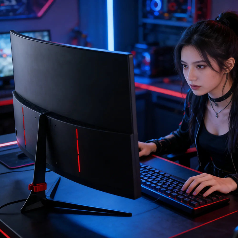 27 Inch 2560x1440 2K 180HZ Curved LED Screen Computer Gaming Monitor PC