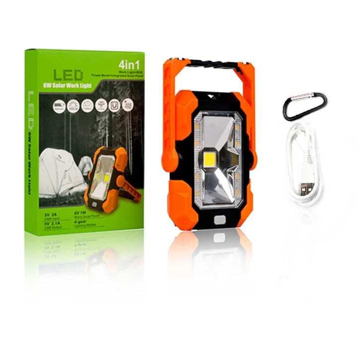 PYJ's New Multi-function Mobile Power Work Warning Integrated Solar Panel Light Emergency Lighting Portable Camping Light