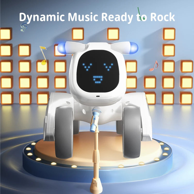 Voice Activated Dog Robot Puppa Gesture Sensory Remote Control Intelligent Educational Robot Toy for Companion-DIY