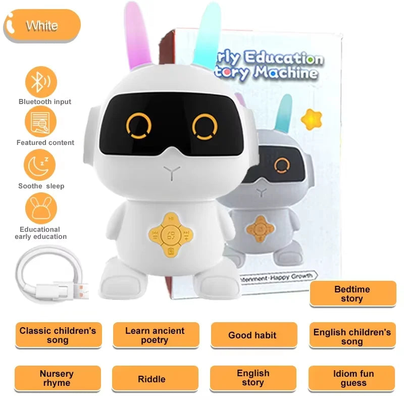 Rabbit Blue Tooth Speaker Education Baby Machine Song  Early Education Story Toy Robots Baby Toys ai  Songs ai toys for kids
