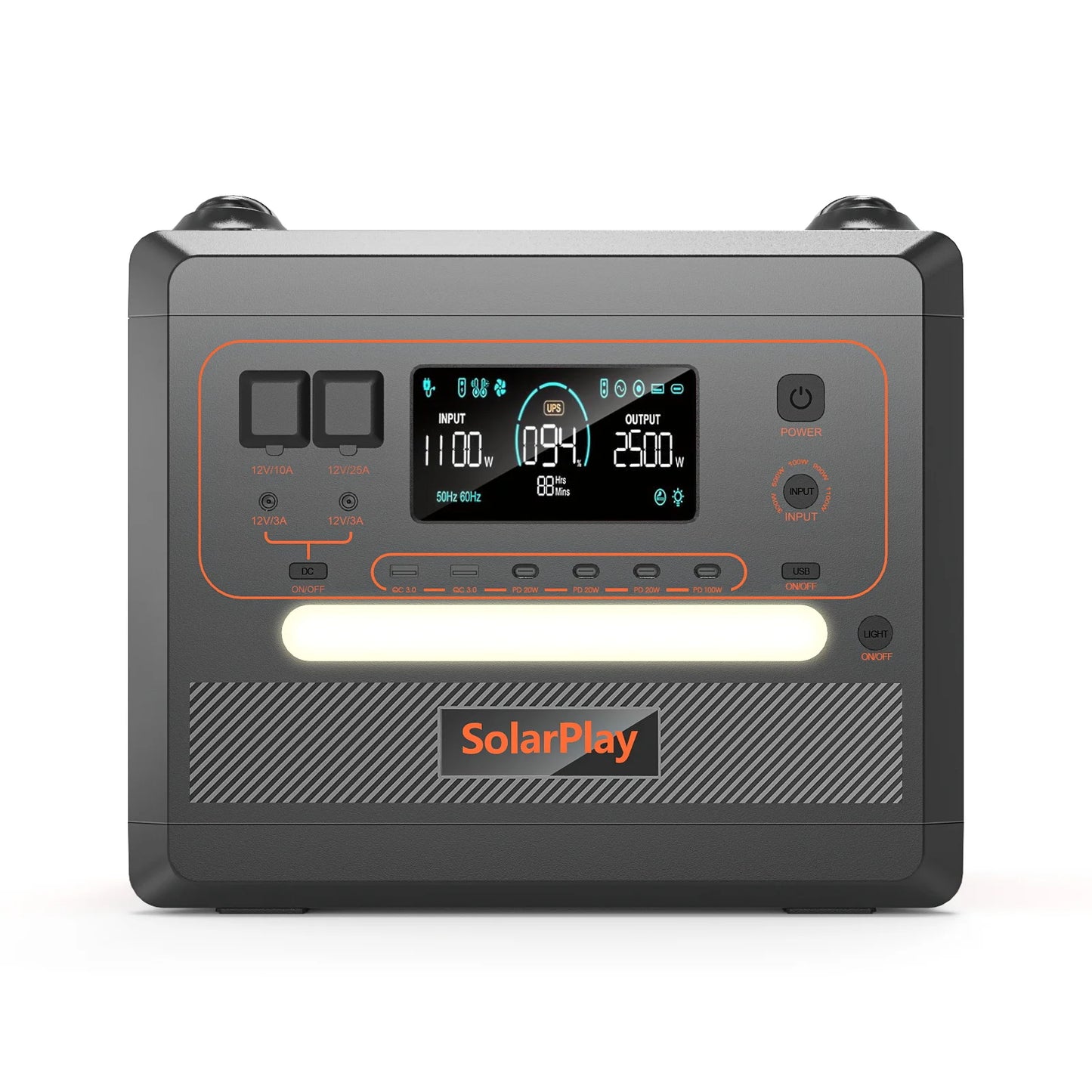 Solarplay, High Capacity 2500W Energy Storage Mobile Power, Solar Power Station