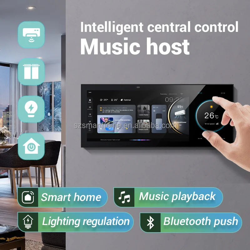 7 Inch Tuya Alexa Smart Home Control Touch Screen Multi-Function Music Host Zigbee Gateway Home Automation with Voice Control
