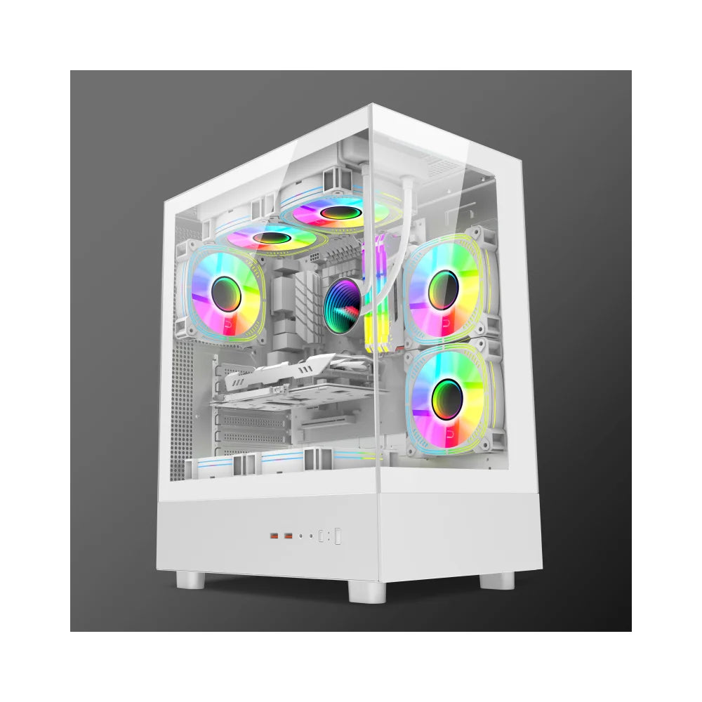 New Arrival Computer MATX Gaming Transparent Case Cabinet CPU Chassis for Desktop With Tempered Glass PC Case