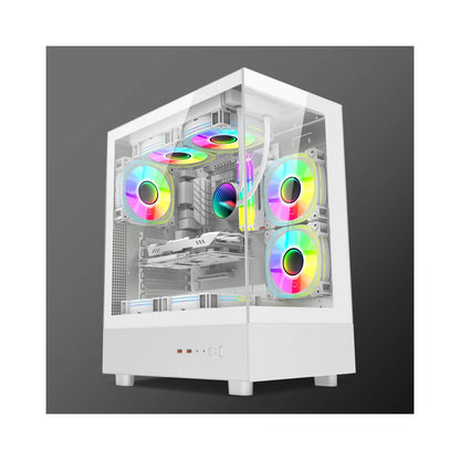 New Arrival Computer MATX Gaming Transparent Case Cabinet CPU Chassis for Desktop With Tempered Glass PC Case
