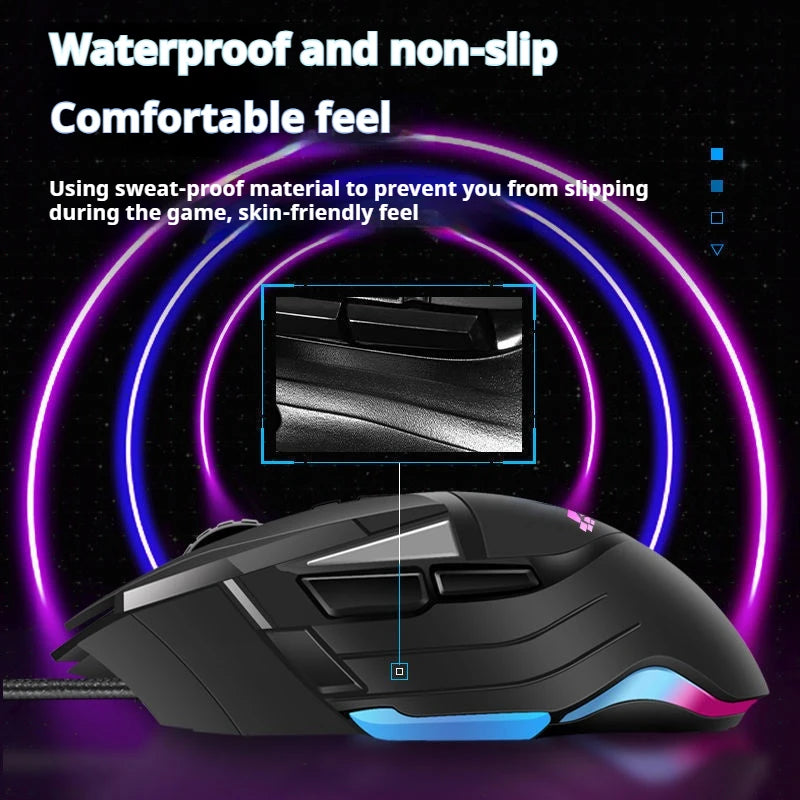 High Performance G502 RGB Backlight USB Wired Gaming Mouse Durable Programmable Design for Right Desktop Gamers Adjustable DPI