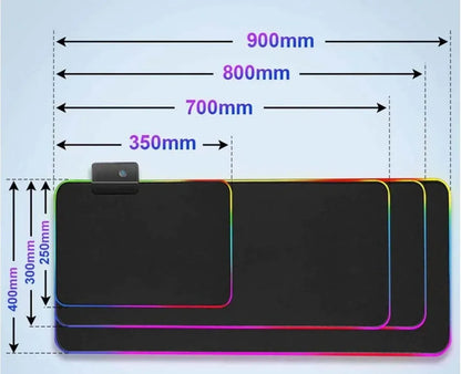 Futuristic Car RGB Stylish Cool Mouse Pad Gamer Black Mousepad Computer Desks Desk Mat PC Office Portable Keyboard Gaming Mats