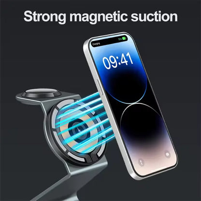 15W 3in1 Multifunction Charging Stand Support Watch Cell Phone Headset with Can Wireless Charging with Mobile Power