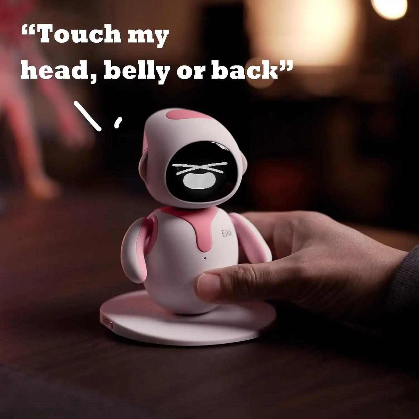 In Stock Immediate Delivery for Pink Eilik Emo Robot Toy Cute Smart Companion Pet Robot Christmas Gifts