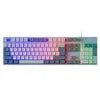 Shiba Ferry GK80 87-Key Membrane Non-Impact USB Wired Gaming Keyboard Rainbow Backlit Anti-Ghosting Multimedia Keys