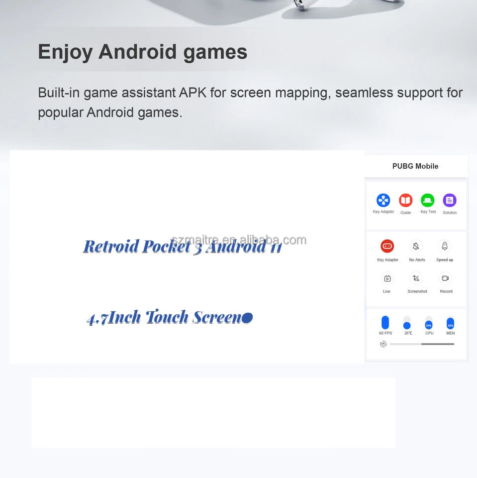 Retroid Pocket 3 Android 11 4.7Inch Touch Screen Handheld Retro Game Console RAM 3G ROM 32G Handheld Game Player With Wifi HD TV