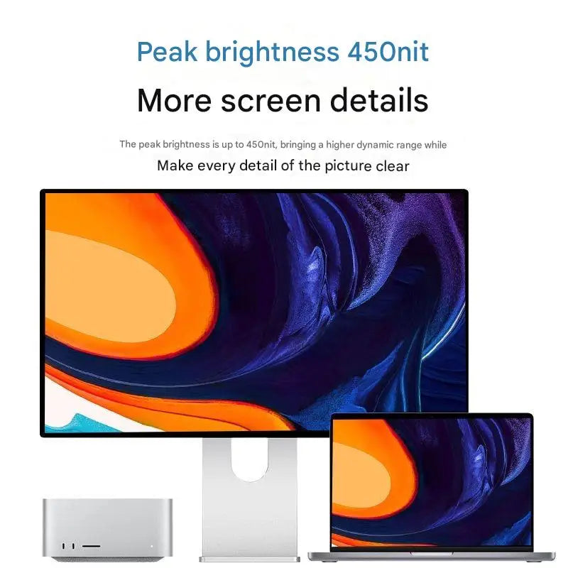 34\" 5K NanoIPS Gaming Monitor with Retina Photography Design Mirror Screen Aluminum Case & 75Hz Refresh Rate-TYPE-C