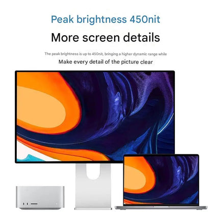 34\" 5K NanoIPS Gaming Monitor with Retina Photography Design Mirror Screen Aluminum Case & 75Hz Refresh Rate-TYPE-C