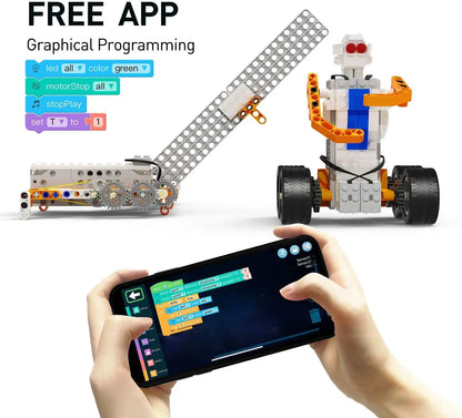 Makerzoid Coding Robot Kits 26 in 1 Set STEM Educational Toy Remote Control Programmable Robotics Kit