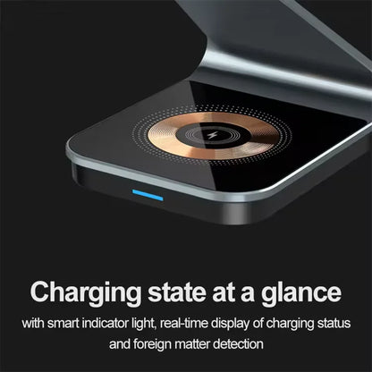 15W 3in1 Multifunction Charging Stand Support Watch Cell Phone Headset with Can Wireless Charging with Mobile Power