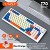 T-WOLF T70 97% Layout with Knob Keyboard 97 Key Hot-Swappable Anti-Ghosting Red Switch RGB Backlit Mechanical Pc Gaming Keyboard