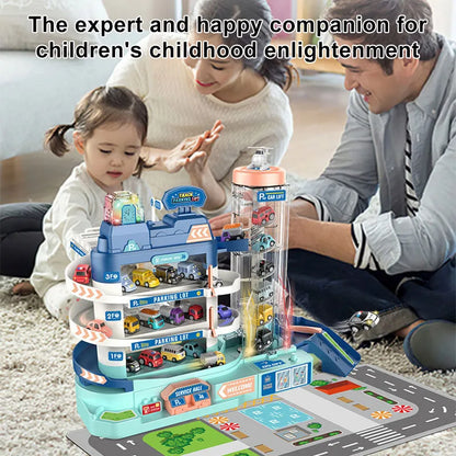 Parking Toys Multi Storey Electric Parking Rotating Amusement Park Toy Car Park Kids