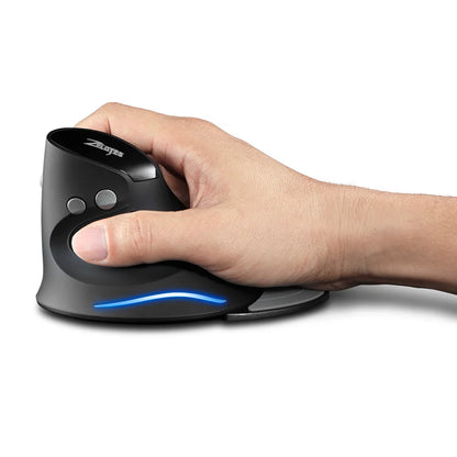 ZELOTES F-17 2.4GHz Wireless Right-Handed Gaming Mouse Vertical Optical Design RGB Backlit 6 Keys with 3 Adjustable DPI