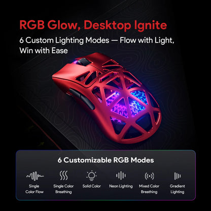 G11 Wireless Mouse 3-mode 22000dpi 1000hz 2.4GHz BT Light Weight Mice RGB PAW3311Office Gaming Mouse Custom PC Accessories Gift