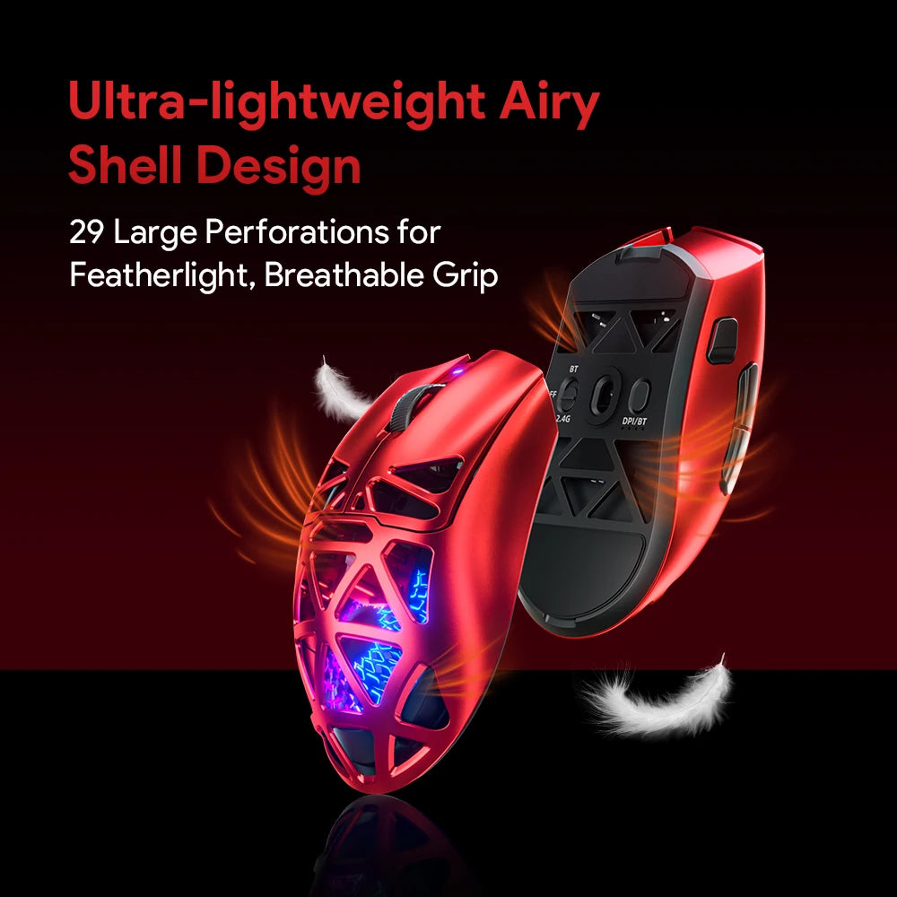 G11 Wireless Mouse 3-mode 22000dpi 1000hz 2.4GHz BT Light Weight Mice RGB PAW3311Office Gaming Mouse Custom PC Accessories Gift