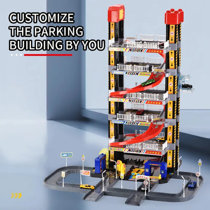 Children's Electric Toy Race Track Realistic Parking Lot Challenge Adventure Educational Toy Gift for Boys and Girls