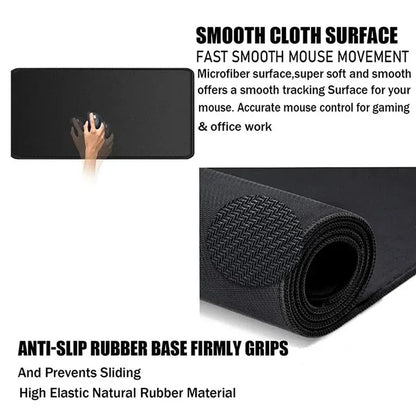 Kawaii Black Cat Mousepad Xxl PC Gaming Mouse Pads Gamer Mats Teclado Pad Mat Laptop Office Carpet 900X400