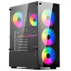 Snowman ATX Mid Tower Gaming Chassis Aluminum Alloy Tempered Glass Side Panel Optimized Airflow