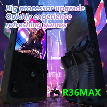 US Stock R36 MAX Retro 4 Inch IPS Screen Handheld Gaming Players RK3326 Linux OS 4000mAh Battery Portable Handheld Game Console