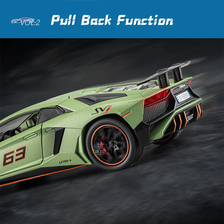 Jiaye 1/24 LP780 Metal Car Model Pull Back Custom Diecast Model As a Children's Collectible Toys