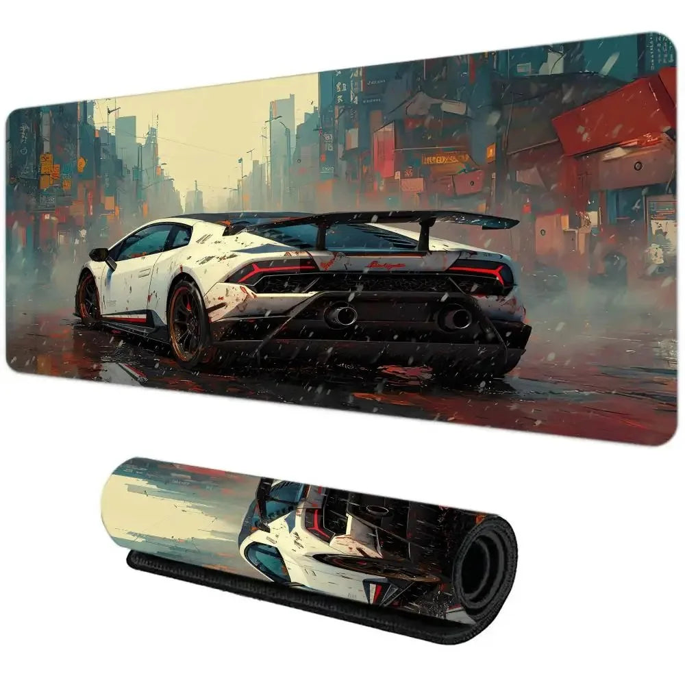 Japanese Painting Style Car Cool Stylish PC Gaming Mouse Pads Gamer Mats Teclado Ergonomic Pad Mat Laptop Office Carpet 900X400